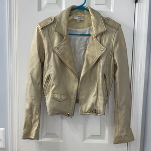 IRO Metallic Leather Jacket